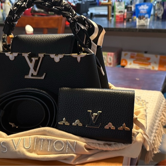 Louis Vuitton Handbags - Louis Vuitton Black Satchel and Wallet Set
